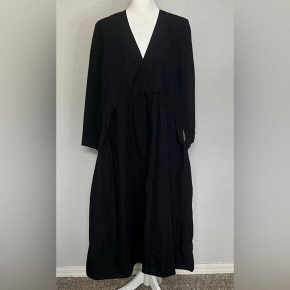 Zara VNeck Maxi Cotton Dress Size XSmall - Picture 1 of 10